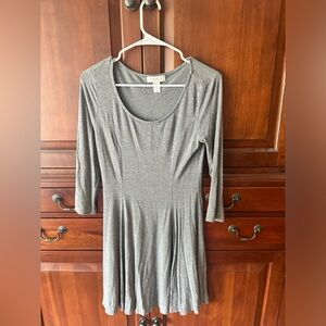 Grey 3/4 Sleeve Dress